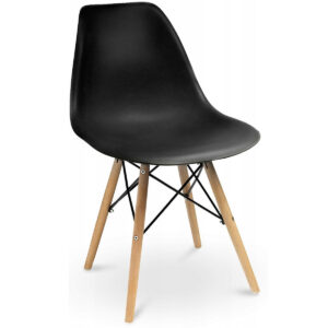(DL) Scaun dining Eva pentru bucatarie, 46x52x81cm, negru