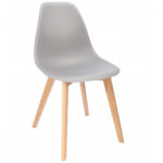 (DL) Scaun dining Ada pentru bucatarie, 40x46x82cm, gri