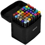 48 db-os professzionális toll készlet, többszínű markerek, alkohol alapú tintával, dupla fejjel