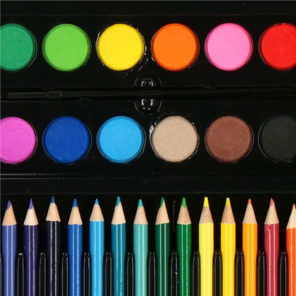 Set de pictura si desen pentru copii, 168 de piese, trusa plastic - Image 11