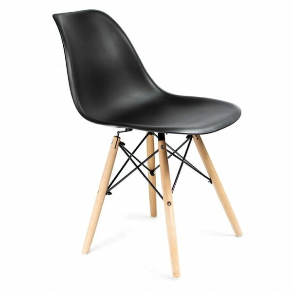 (DL) Scaun dining Eva pentru bucatarie, 46x52x81cm, negru - Image 3
