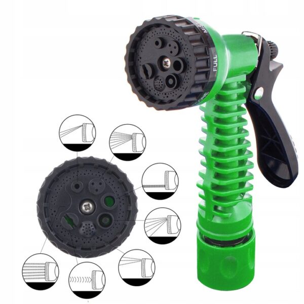 Furtun extensibil pentru udat gradina, cu pistol stropire, 15-45 metri, verde - Image 10