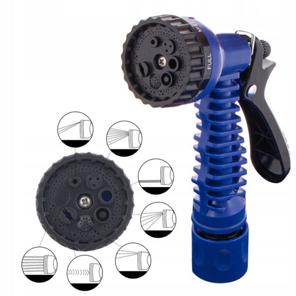 Furtun extensibil pentru udat gradina, cu pistol stropire, 20-60 metri, albastru - Image 11