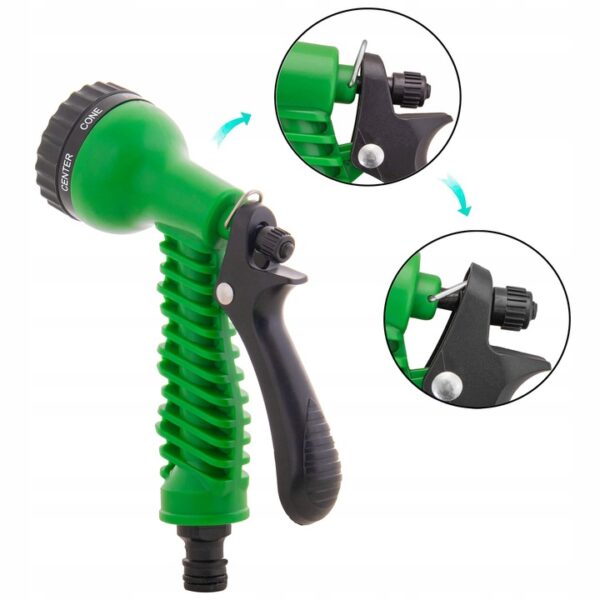 Furtun extensibil pentru udat gradina, cu pistol stropire, 15-45 metri, verde - Image 12