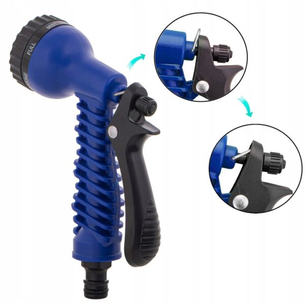 Furtun extensibil pentru udat gradina, cu pistol stropire, 20-60 metri, albastru - Image 13