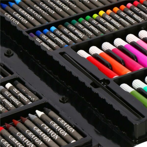 Set de pictura si desen pentru copii, 168 de piese, trusa plastic - Image 16