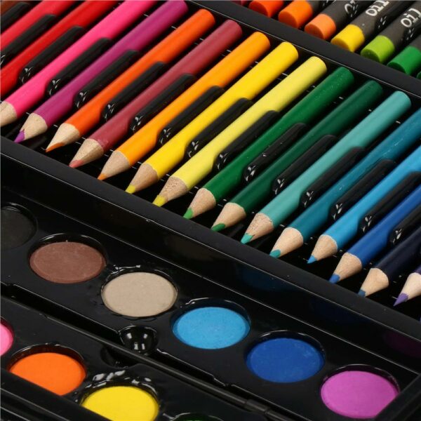 Set de pictura si desen pentru copii, 168 de piese, trusa plastic - Image 19