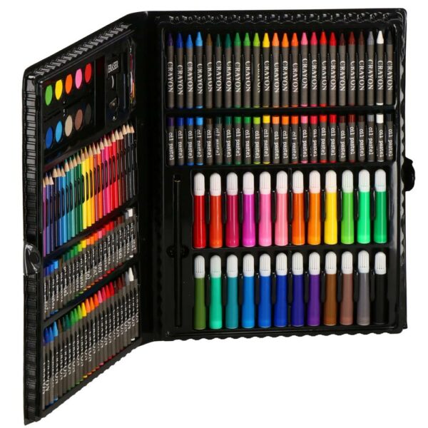 Set de pictura si desen pentru copii, 168 de piese, trusa plastic - Image 3
