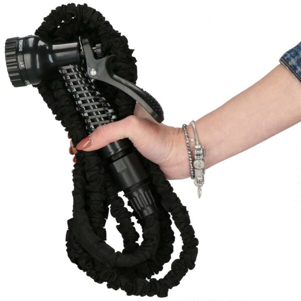 Furtun extensibil pentru udat gradina, cu pistol stropire, 20-60 metri, negru - Image 3