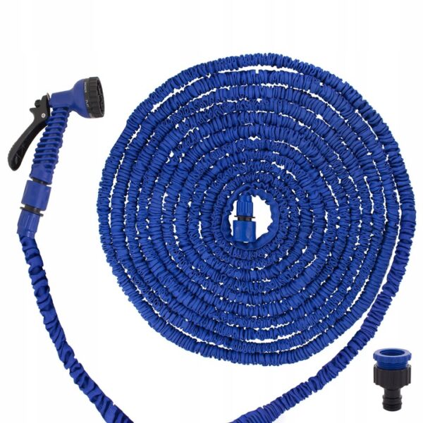 Furtun extensibil pentru udat gradina, cu pistol stropire, 20-60 metri, albastru - Image 3