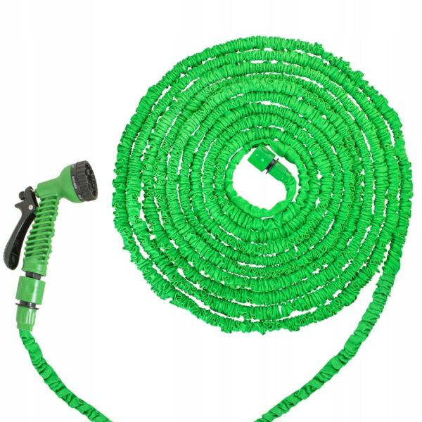 Furtun extensibil pentru udat gradina, cu pistol stropire, 15-45 metri, verde - Image 2