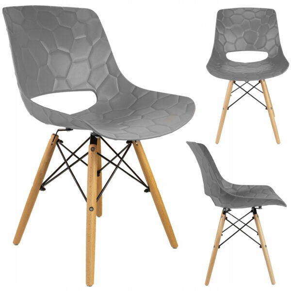 (DL) Scaun dining Lars pentru bucatarie, 40x45x78cm, gri - Image 2