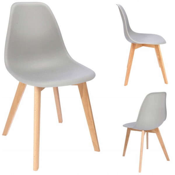 (DL) Scaun dining Ada pentru bucatarie, 40x46x82cm, gri - Image 3