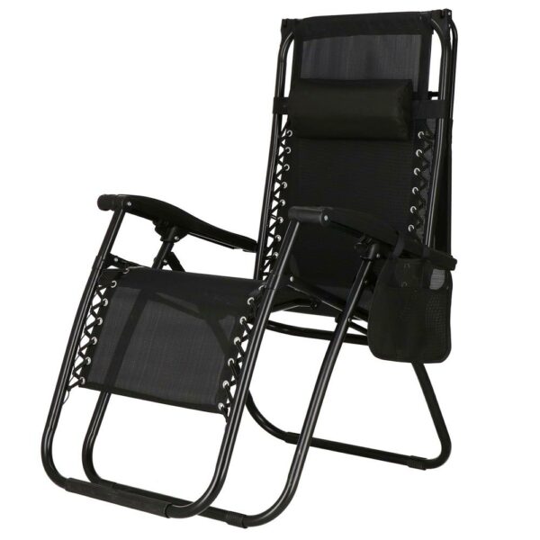 Sezlong pliabil SERSIMO GC3, Relax Zero Gravity cu parasolar, 175cm, negru - Image 21