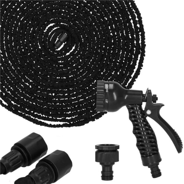Furtun extensibil pentru udat gradina, cu pistol stropire, 20-60 metri, negru - Image 21