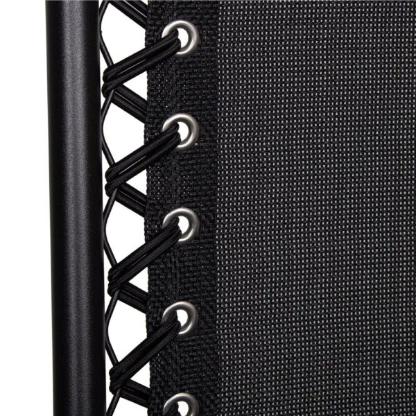 Sezlong pliabil SERSIMO GC3, Relax Zero Gravity cu parasolar, 175cm, negru - Image 23