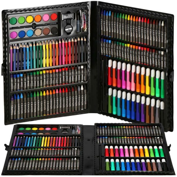 Set de pictura si desen pentru copii, 168 de piese, trusa plastic - Image 28
