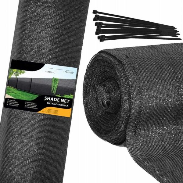 Plasa umbrire si intimitate pentru gard, 1.7m latime, 25m lungime, 185g densitate, gri - Image 4
