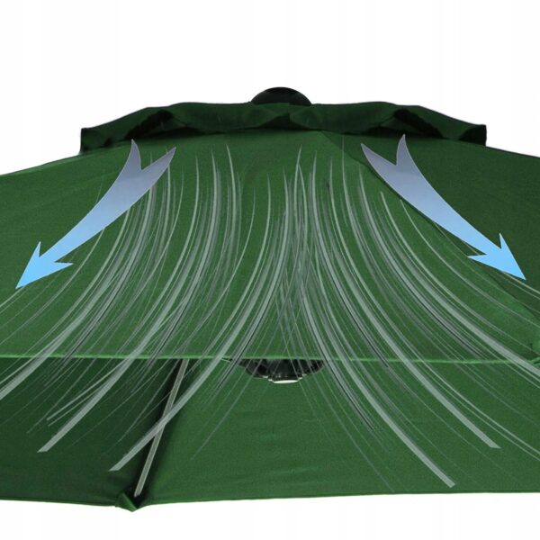 Umbrela terasa gradina, cu manivela, diametru 400cm, Verde - Image 4