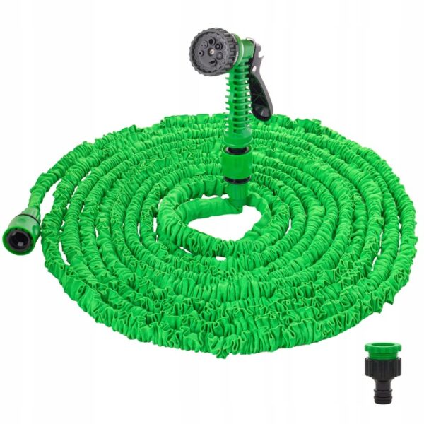 Furtun extensibil pentru udat gradina, cu pistol stropire, 15-45 metri, verde - Image 3