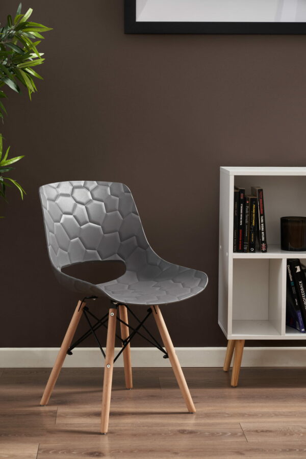 (DL) Scaun dining Lars pentru bucatarie, 40x45x78cm, gri - Image 3