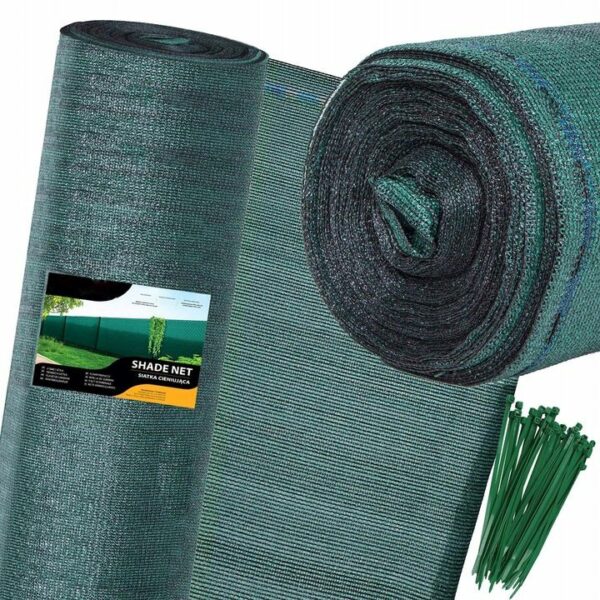 Plasa umbrire si intimitate pentru gard, 1.7m latime, 25m lungime, 140g densitate, verde - Image 5
