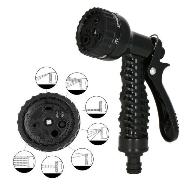 Furtun extensibil pentru udat gradina, cu pistol stropire, 20-60 metri, negru - Image 5