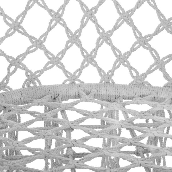 Scaun rotund Sersimo tip leagan suspendat cu perna Super Confort Plus, casa sau gradina, gri - Image 4