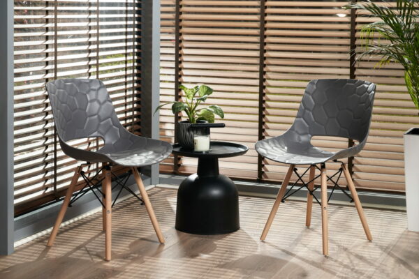 (DL) Scaun dining Lars pentru bucatarie, 40x45x78cm, gri - Image 4