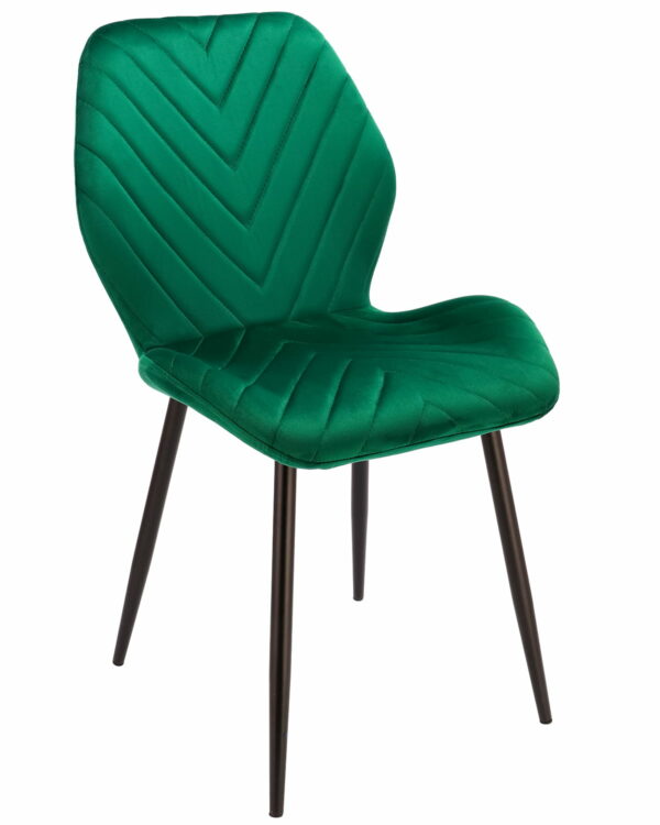 (DL) Scaun dining Milare pentru bucatarie tapitat cu catifea, 80x58x87cm, verde - Image 4