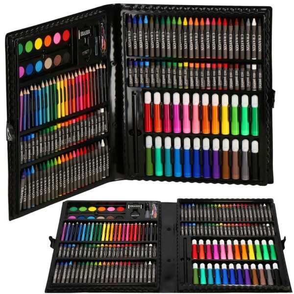 Set de pictura si desen pentru copii, 168 de piese, trusa plastic - Image 32