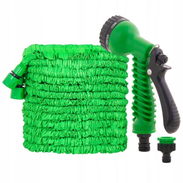 Furtun extensibil pentru udat gradina, cu pistol stropire, 15-45 metri, verde - Image 13