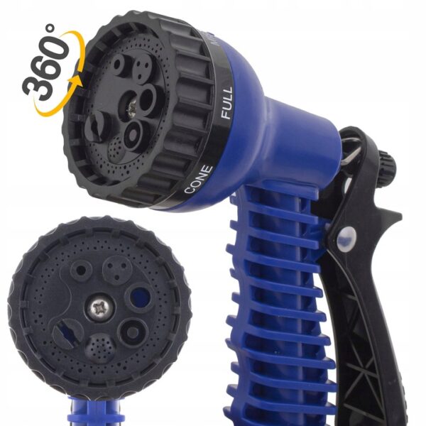 Furtun extensibil pentru udat gradina, cu pistol stropire, 20-60 metri, albastru - Image 5