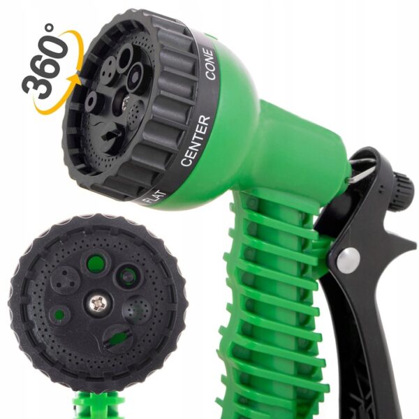 Furtun extensibil pentru udat gradina, cu pistol stropire, 15-45 metri, verde - Image 4