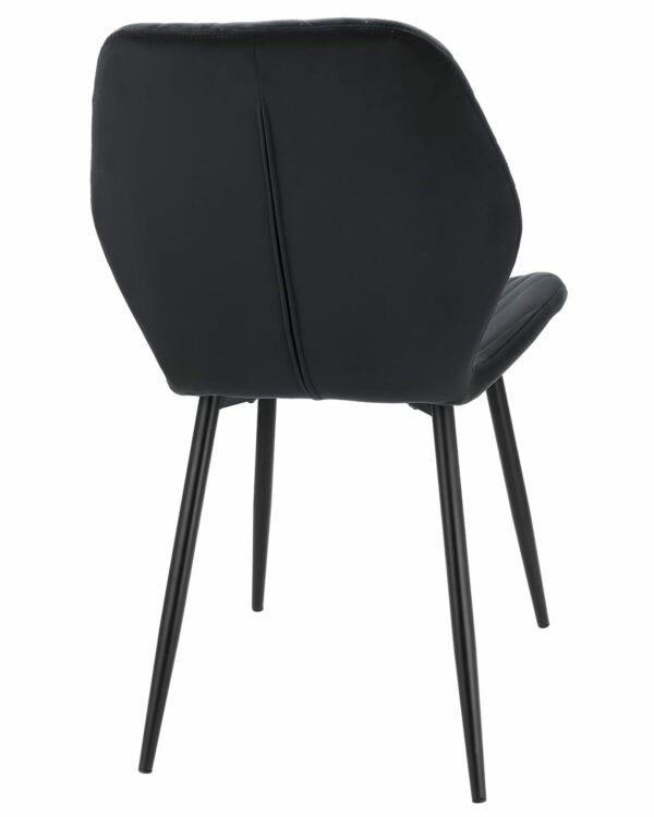 (DL) Scaun dining Milare pentru bucatarie tapitat cu catifea, 80x58x87cm, negru - Image 5