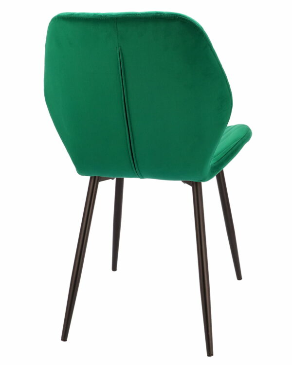(DL) Scaun dining Milare pentru bucatarie tapitat cu catifea, 80x58x87cm, verde - Image 5