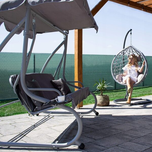 Plasa umbrire si intimitate pentru gard, 1.5m latime, 25m lungime, 65g densitate, verde - Image 2