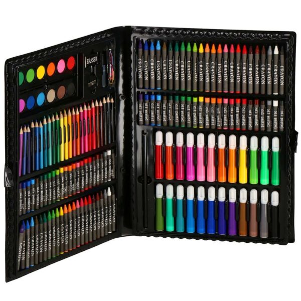 Set de pictura si desen pentru copii, 168 de piese, trusa plastic - Image 7