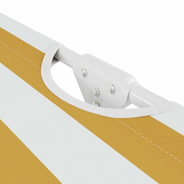 Sezlong pliant Sersimo, 186 x 56 cm, pentru plaja sau gradina, alb galben, capacitate 110kg - Image 7