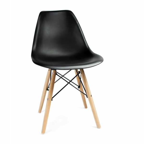 (DL) Scaun dining Eva pentru bucatarie, 46x52x81cm, negru - Image 7