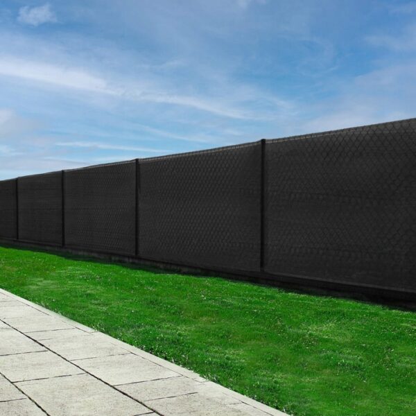 Plasa umbrire si intimitate pentru gard, 1.5m latime, 25m lungime, 140g densitate, negru - Image 7