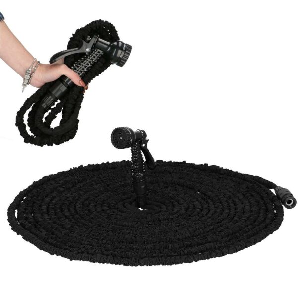 Furtun extensibil pentru udat gradina, cu pistol stropire, 20-60 metri, negru - Image 8