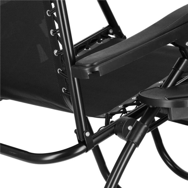 Sezlong pliabil SERSIMO GC3, Relax Zero Gravity cu parasolar, 175cm, negru - Image 9