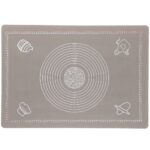 Élelmiszer-minőségű szilikon sütőalátét tészta dagasztáshoz, magas hőmérsékletnek ellenálló, 65x45cm, szürke