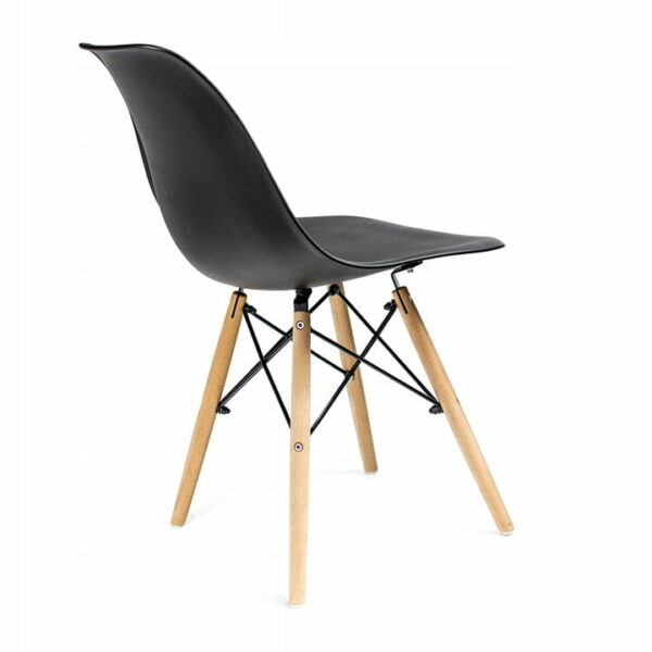 (DL) Scaun dining Eva pentru bucatarie, 46x52x81cm, negru - Image 6