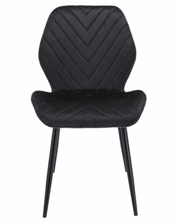 (DL) Scaun dining Milare pentru bucatarie tapitat cu catifea, 80x58x87cm, negru - Image 7