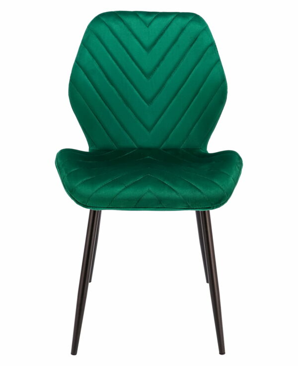 (DL) Scaun dining Milare pentru bucatarie tapitat cu catifea, 80x58x87cm, verde - Image 7