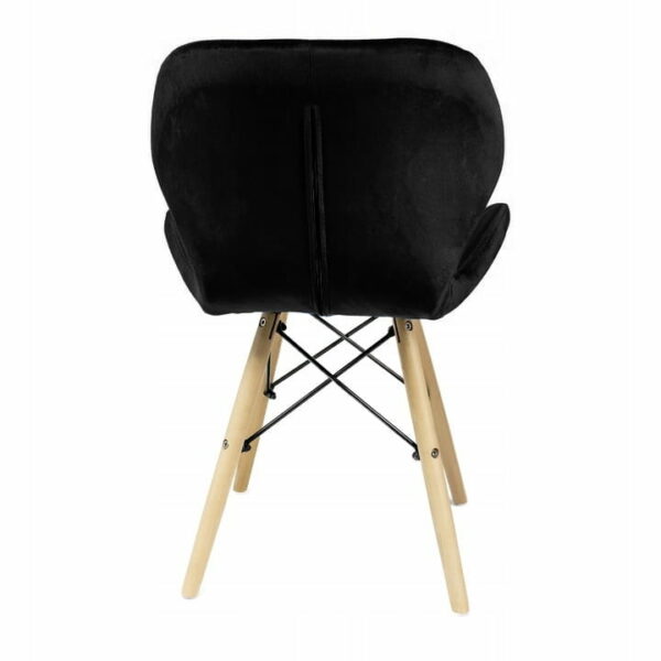 (DL) Scaun dining Velvet pentru bucatarie tapitat cu catifea, 46x50x73cm, negru - Image 7