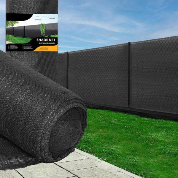 Plasa umbrire si intimitate pentru gard, 1.5m latime, 25m lungime, 185g densitate, gri - Image 8