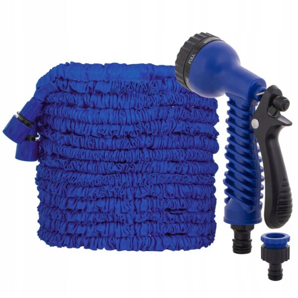 Furtun extensibil pentru udat gradina, cu pistol stropire, 20-60 metri, albastru - Image 8